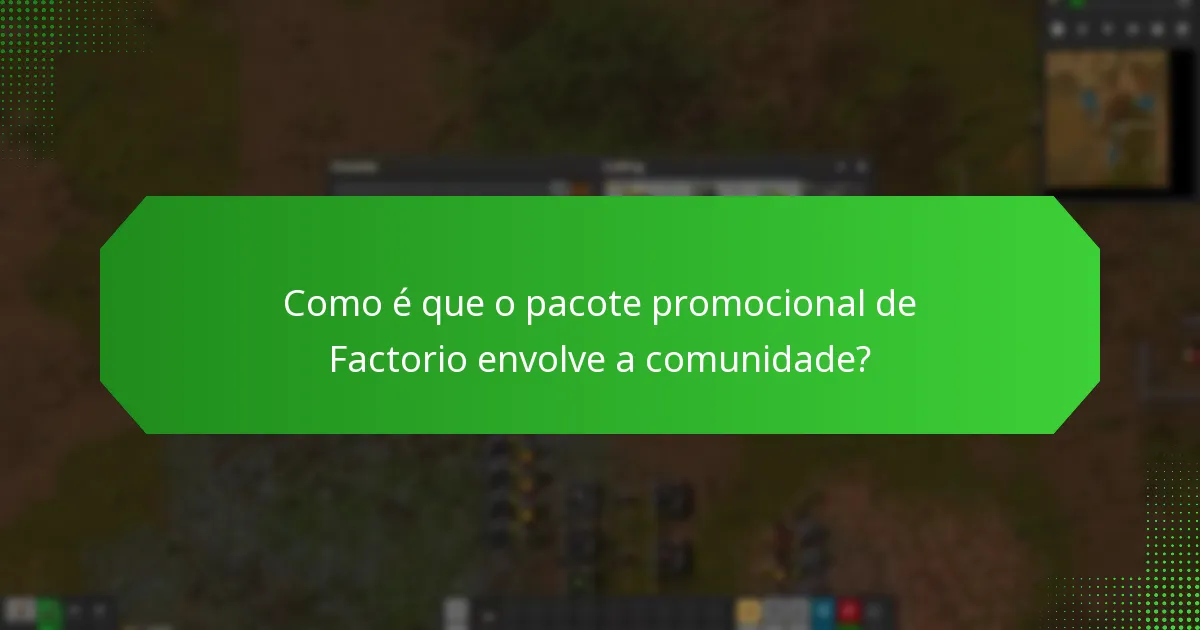 Quais estratégias de redes sociais são utilizadas para o pacote promocional de Factorio?