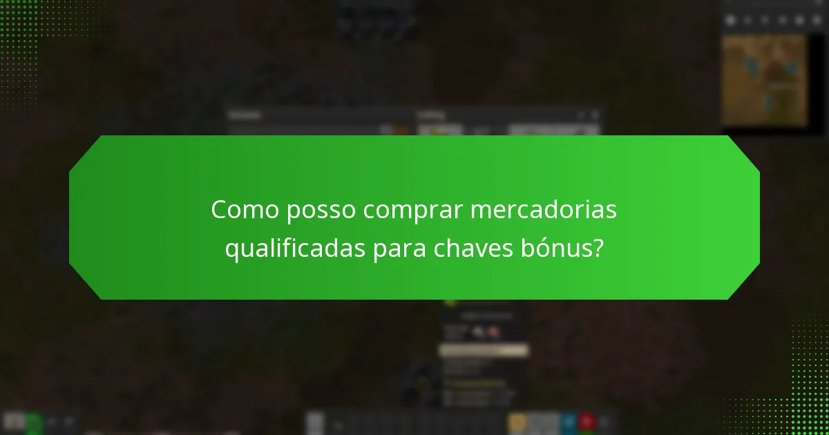 Quais mercadorias qualificam para as Chaves de Bónus de Apoio do Factorio?