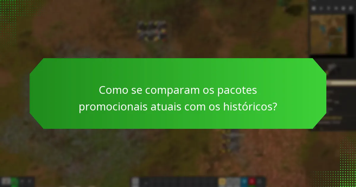 Qual é o interesse dos utilizadores nos pacotes promocionais do Factorio?