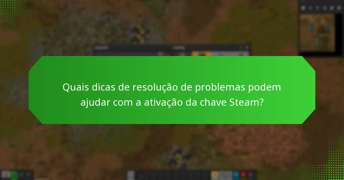 Como posso ligar a minha conta Steam ao Factorio?