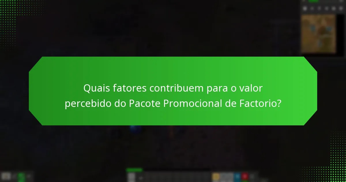 Como os jogadores descrevem as suas experiências com o Pacote Promocional de Factorio?