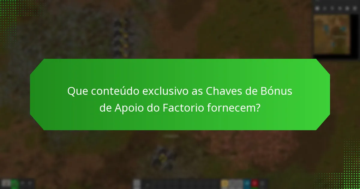 Como reivindicar as Chaves de Bónus de Apoio do Factorio?